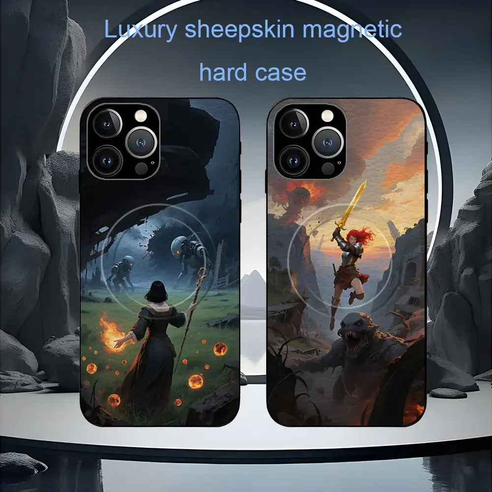 Фото Популярный чехол для телефона Expedition 33 Game для iPhone 17 16 15 14 13 12 11 Plus Pro Max, высококачественный, роскошный, из овчины, с поддержкой MagSafe №1