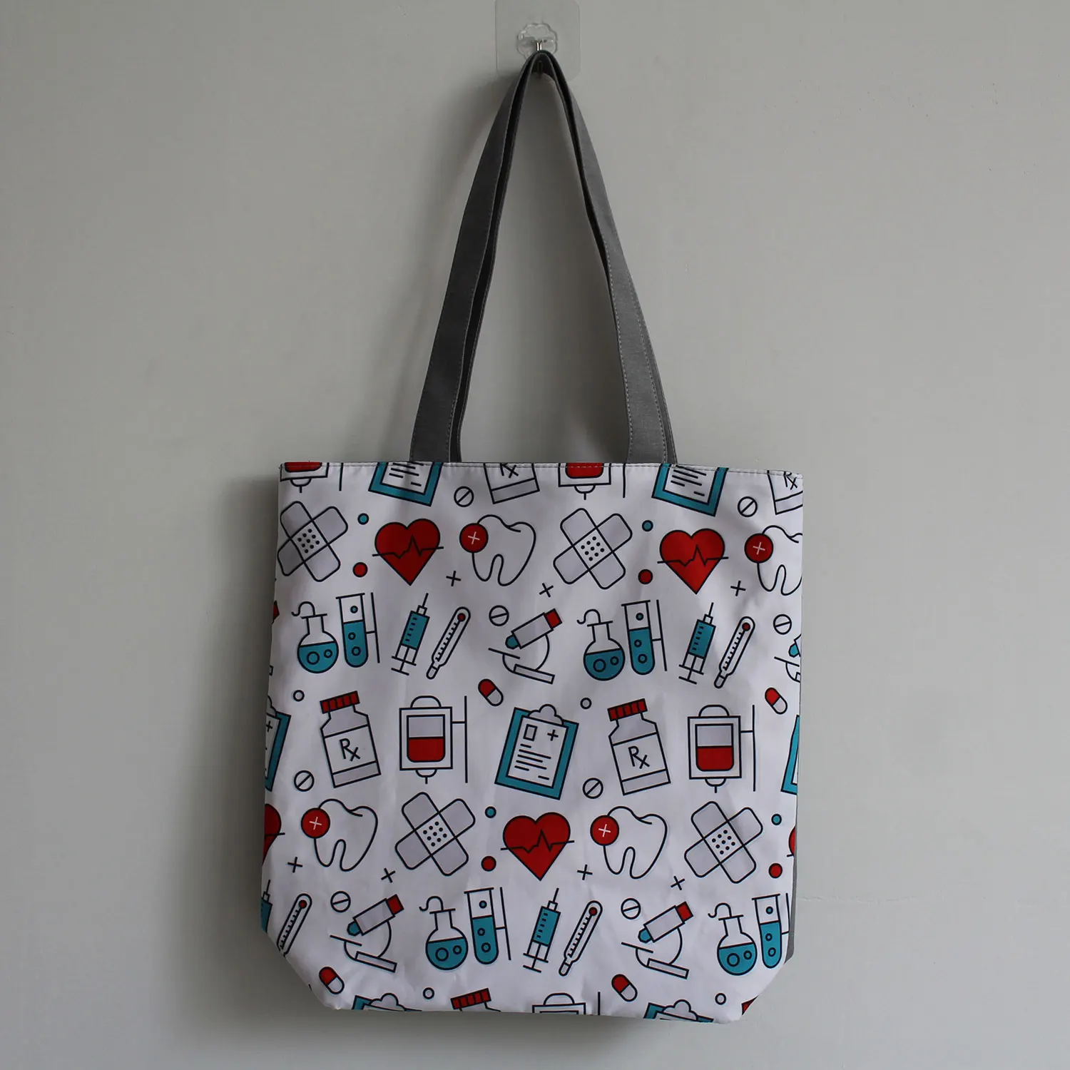 Fashion Tote Customized Cartoon Dentist Nurse Shoulder Bag Eco Reusable Shopping Bag Ladies Handbags for Women Casual Portable images - 6