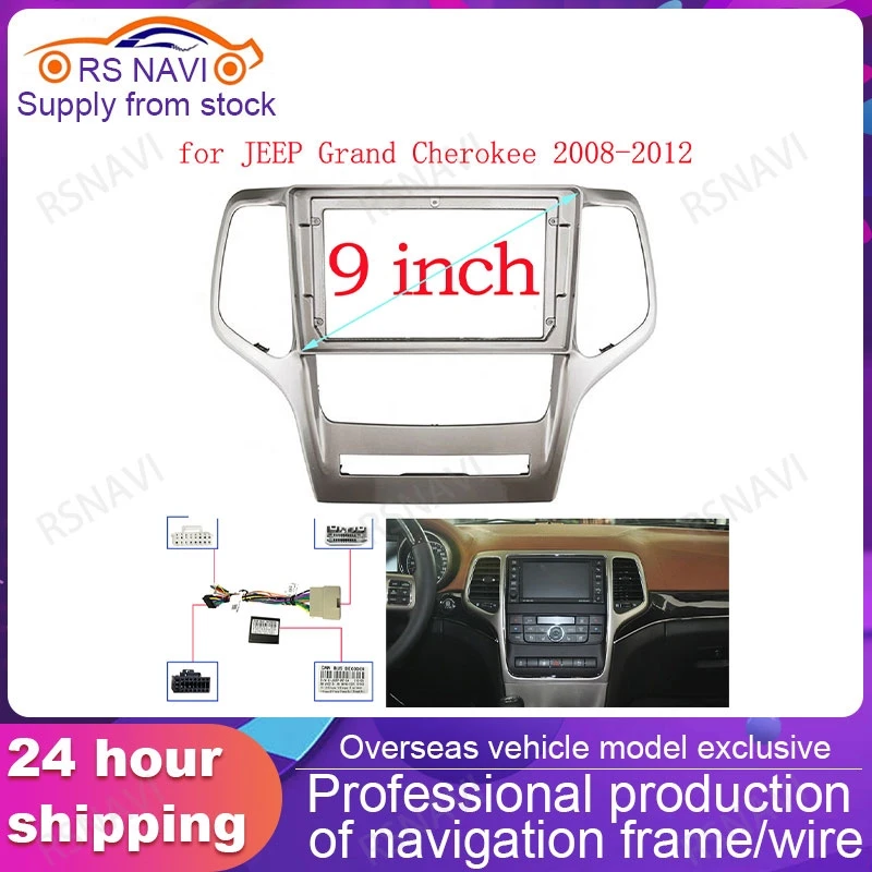 9-дюймовая панель для JEEP Grand Cherokee 2008-2012 автомагнитола стерео головное устройство 2