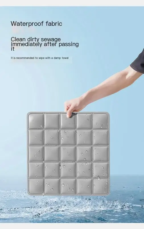 

Seat Cushion Summer Office Long Sitting Breathable Ice Pad Cool Mat Light Folding Relief Seat Cushion For Butt Lower Back