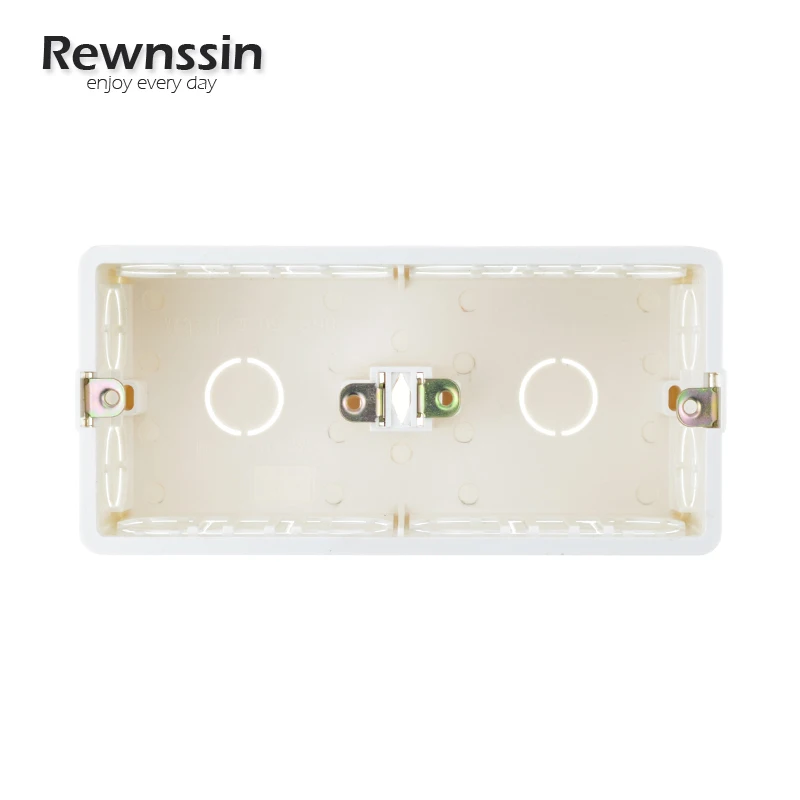 

Rewnssin Wall White Plastic Cassette Mounting Box,172 Type 167mm-80mm-50mm,Double Socket Built-In Installation Box Junction Box
