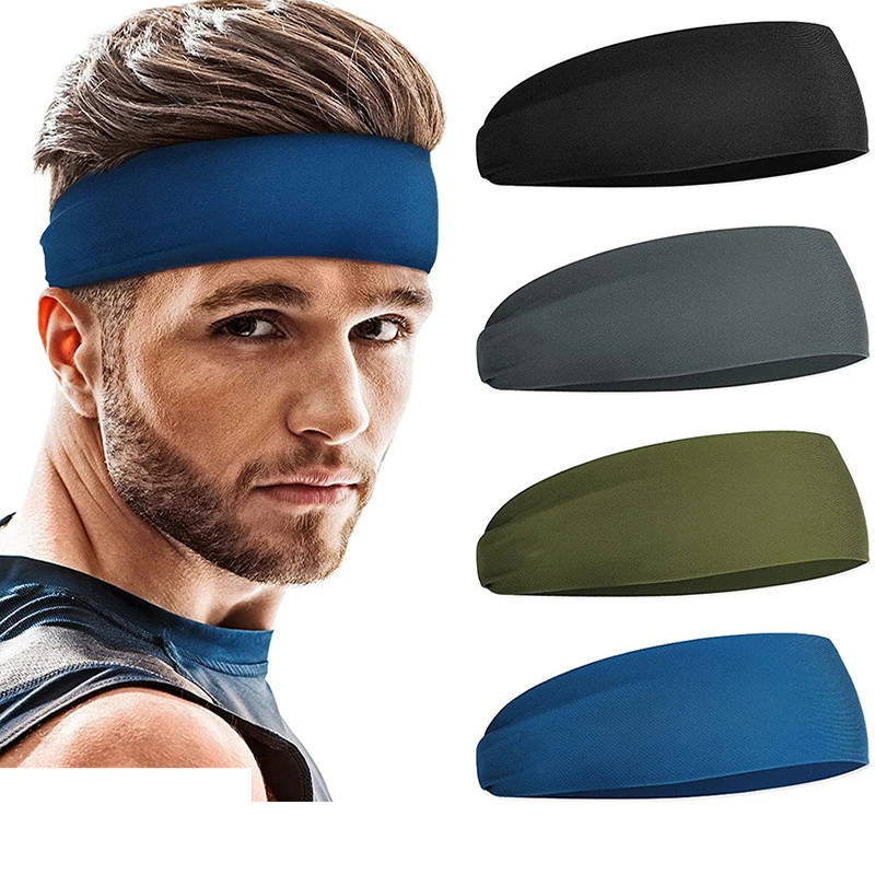 

Sweatbands For Men Headbands Soft Unisex Sports Hair Bands For Yoga Running Weightlifting Elastic Outdoor Gym Accessories