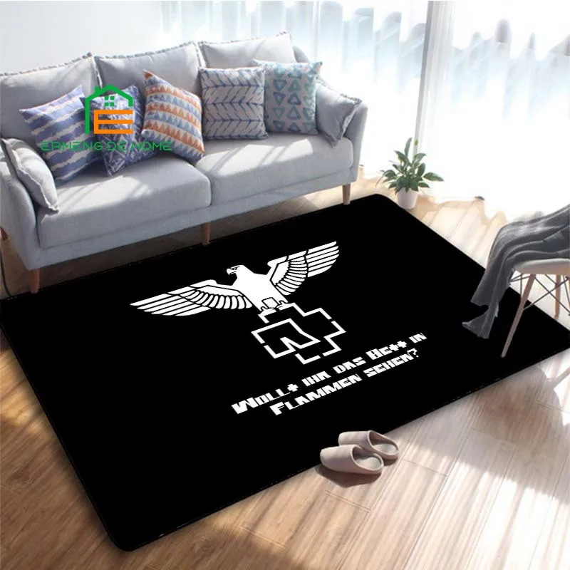 

Rock Band Rammstein Pattern Carpets for Bedroom Living Room Kitchen Floor Mats Home Decor Non-Slip Floor Pad Rug 14 Sizes
