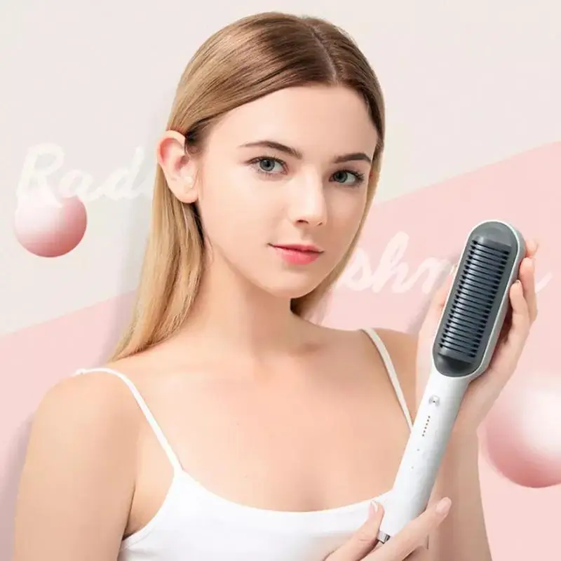 

Multifunctional Professional Hair Straightener Tourmaline Ceramic Hair Curler Brush Hair Comb Straighteners Curling Hair Iron