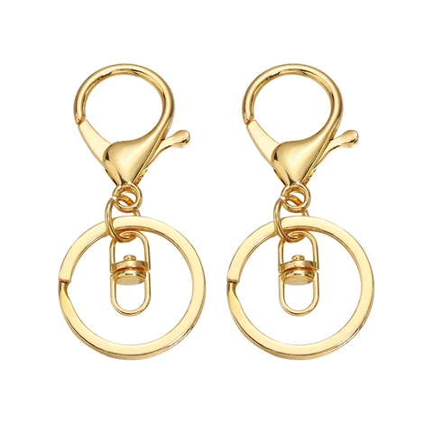 Металлические брелки с карабином, 5 шт