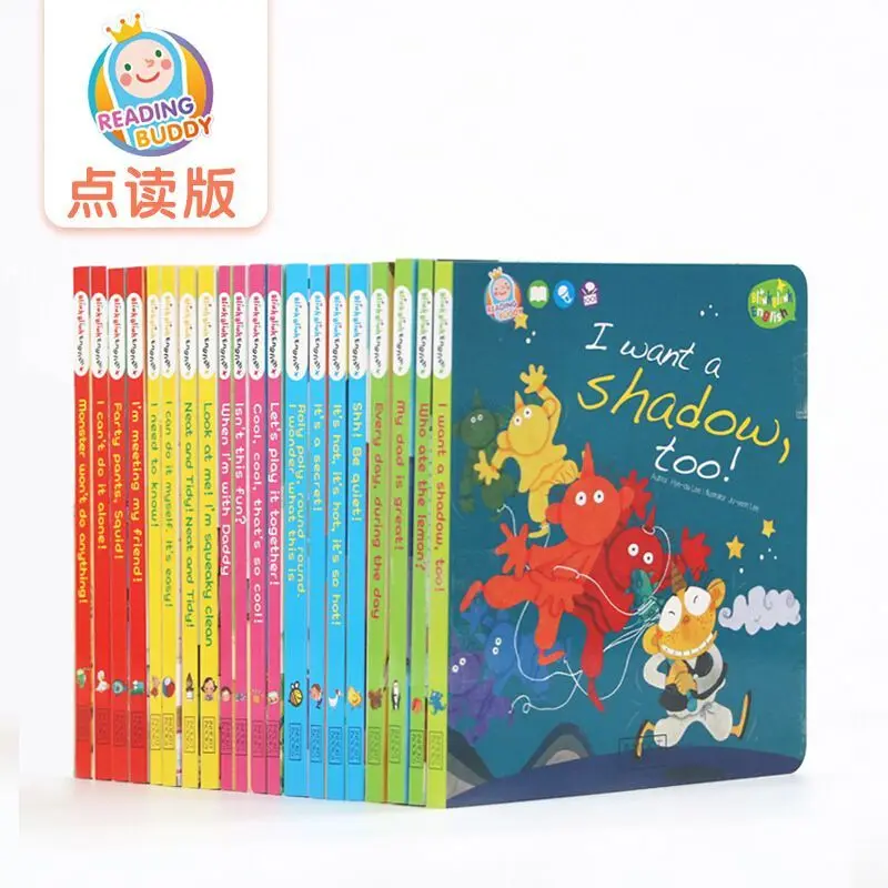 New Version Point Reading Shining English 20 Books Children'S English Picture 0-6-8 Years Old Enlightenment Cognitive Habits