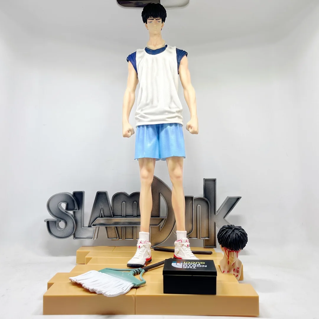 

Anime Slam Dunk Rukawa Kaede GK Double Head PVC Action Figure Collectible Model Doll Toy 38cm