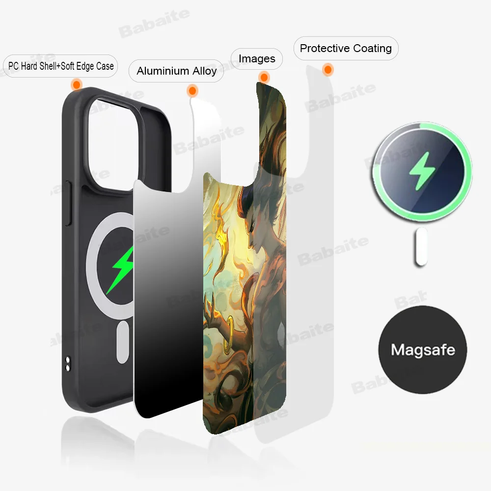 Hit Movie Nezha B-Birth Of The DD-emon Детский чехол для телефона Магнитный IPhone 16 14 13 12 11 15 Pro Max Plus