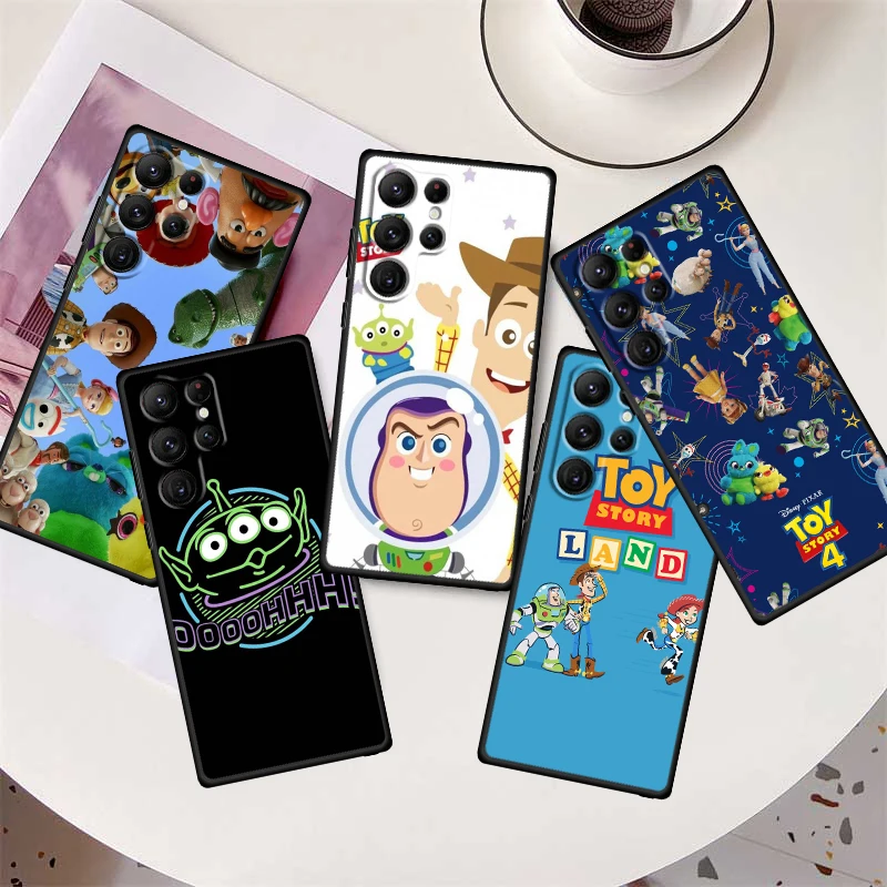 

Cute Toy Story Anime Phone Case For Samsung Galaxy S23 S22 S21 S20 FE S10 S10E S9 Plus Ultra Pro Lite 5G Black TPU FUnda