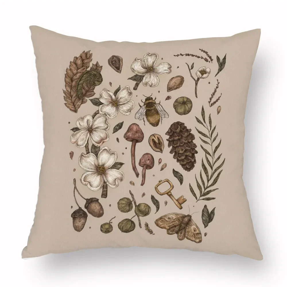 

Наволочка 45x45 см, цветочный принт, полиэстер