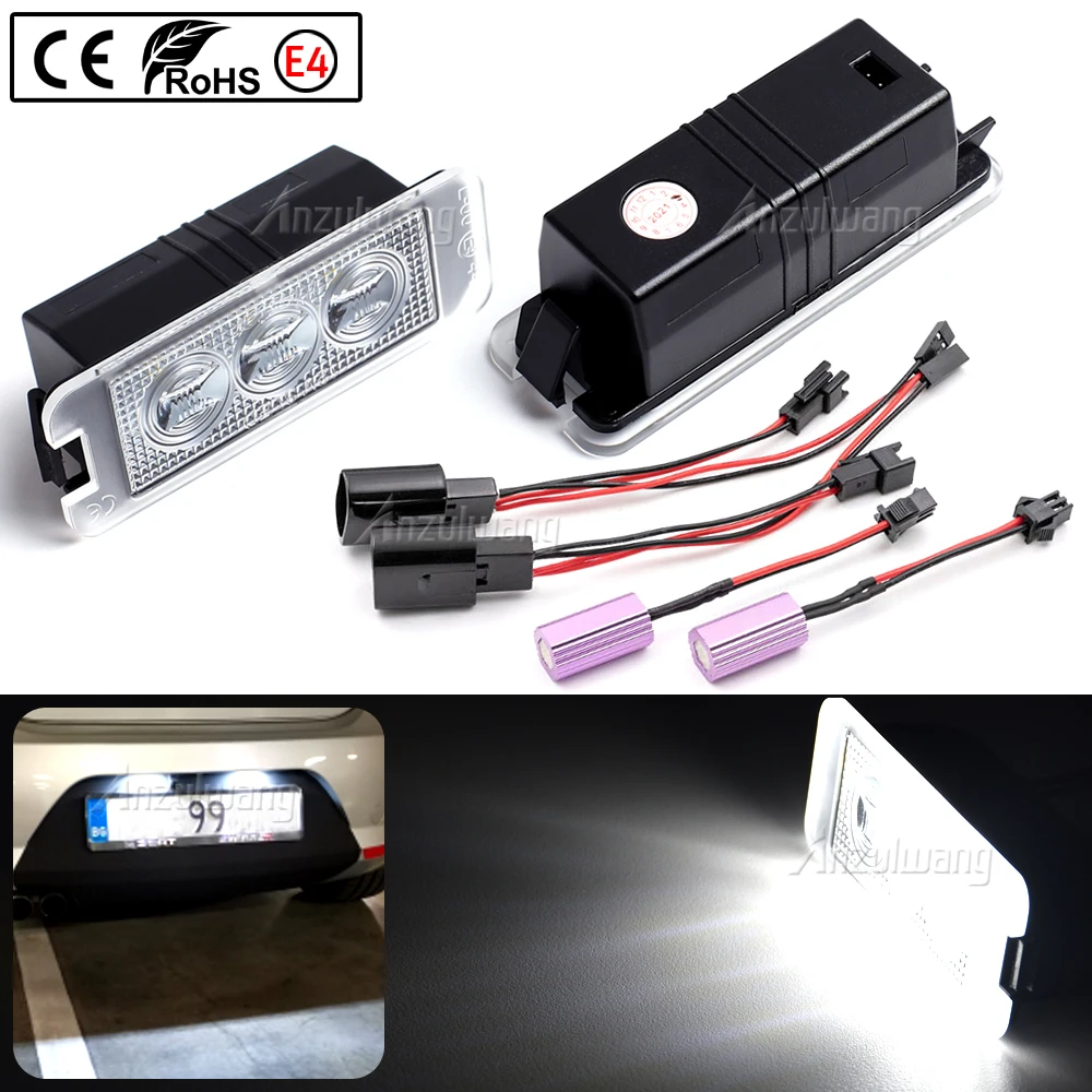 

CANbus Error Free White Led License Plate Lights Lamp For VW Golf IV V MK5 MK6 New Beetle EOS Amarok Golf 6 Golf 7 Passat Polo