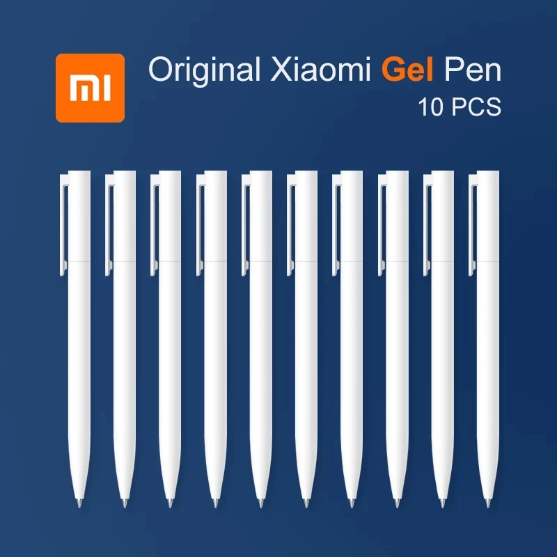

Оригинальная гелевая ручка Xiaomi Mi 10 шт. черные стержни 0,5 мм без крышки гладкая швейцарская перо MIKRON японские чернила