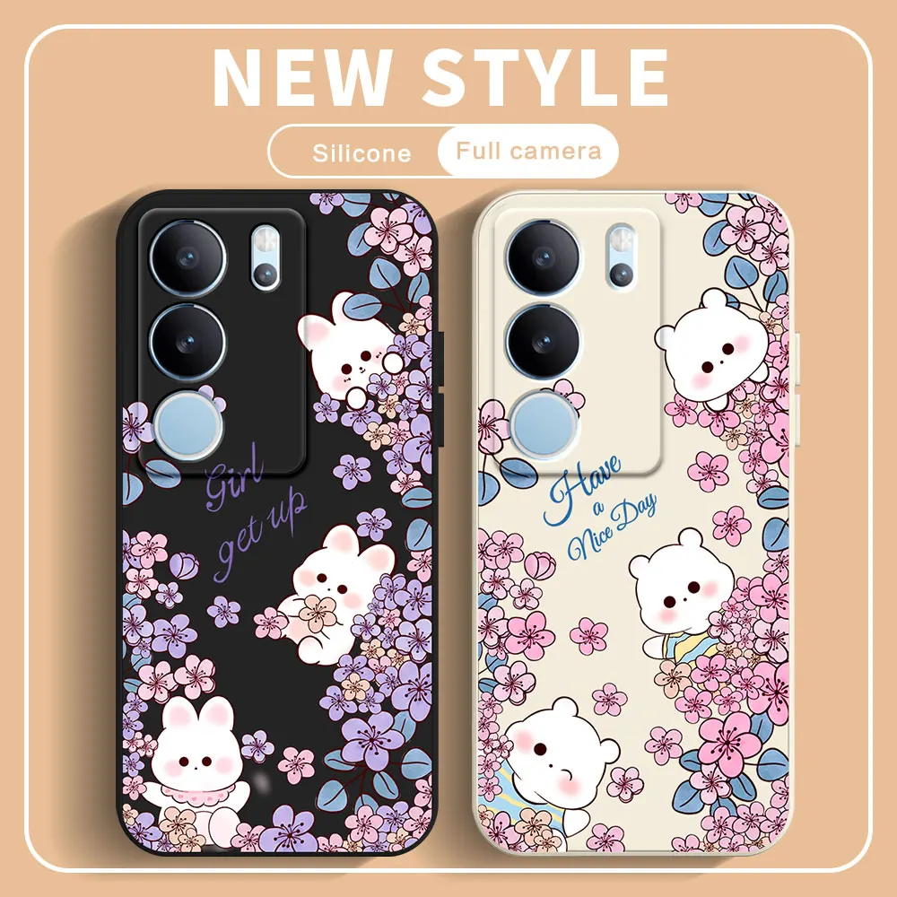 Чехол для Vivo V29E V29 V30E V27 V25 V27E V25E V11 V15 Pro V20 SE V11i V17 Neo V2026 V2029 Мягкий силиконовый чехол с