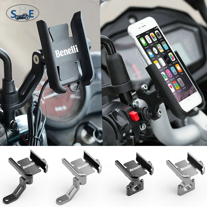 For Benelli TRK 502 502X TNT 125 300 600 Leoncino 250 500 Motorcycle Accessorie Handlebar Mobile Phone Holder GPS Stand Bracket