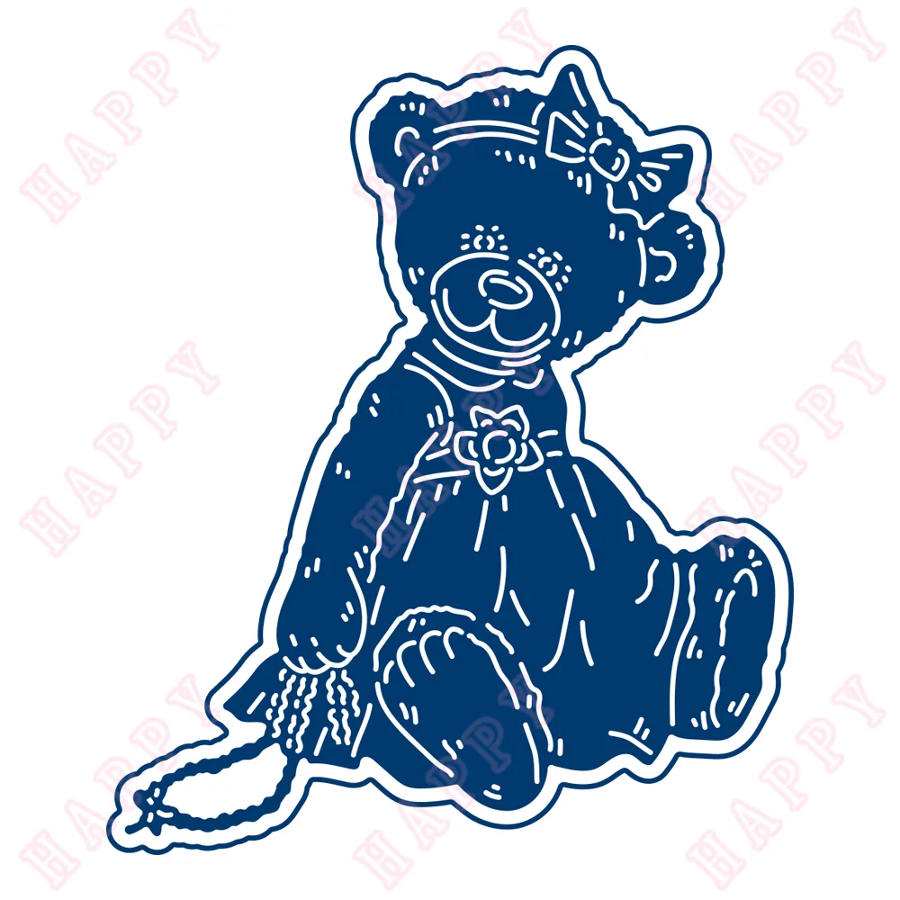 

Metal Cutting Dies Betsy Bear Scrapbook Diary Photo Album Decoration Paper Craft Embossing Template DIY Greeting Card Handmade