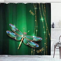 dragonflies shower curtains colorful flower dragonfly art polyester fabric waterproof shower curtain with hooks bathroom decor