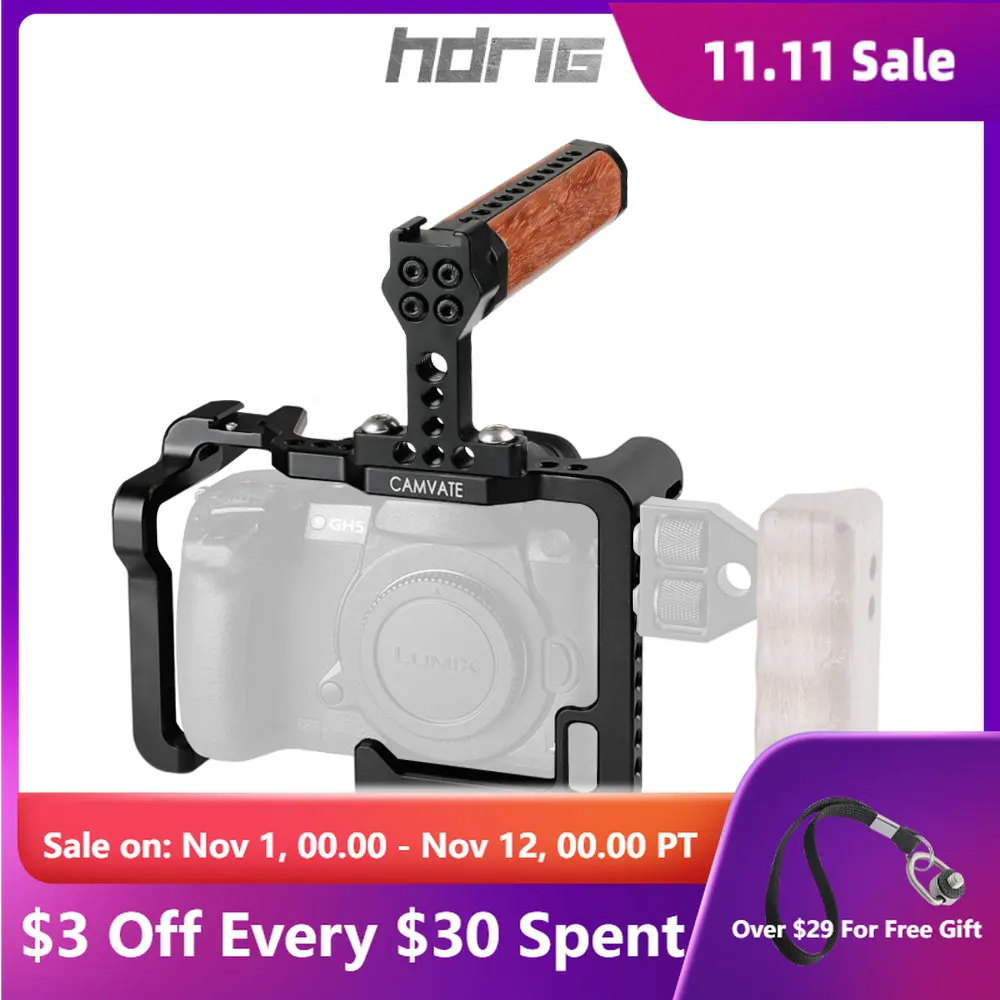 

HDRIG Full Cage Rig With Top Handle & 2 Shoe Mounts For Panasonic GH5