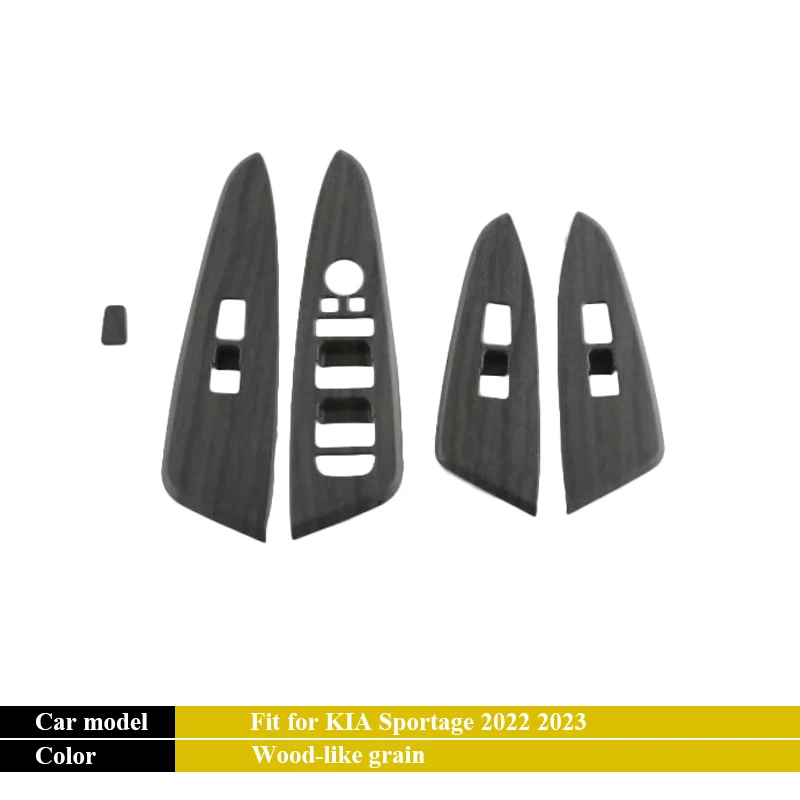

For Kia Sportage NQ5 2022 2023 ABS Peach Wood Center Console Gear Armrest Box Panel Cover Trim Decoration Stickers Accessories