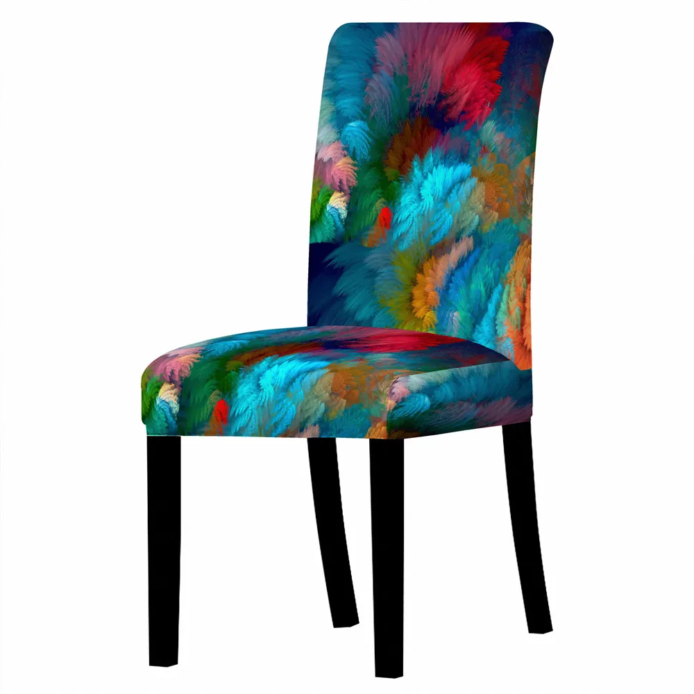 

Colorful Vintage Graphic Print Removable Chair Cover High Back Anti-dirty Chair Protector Home Gaming Chair Office Chair Chairs
