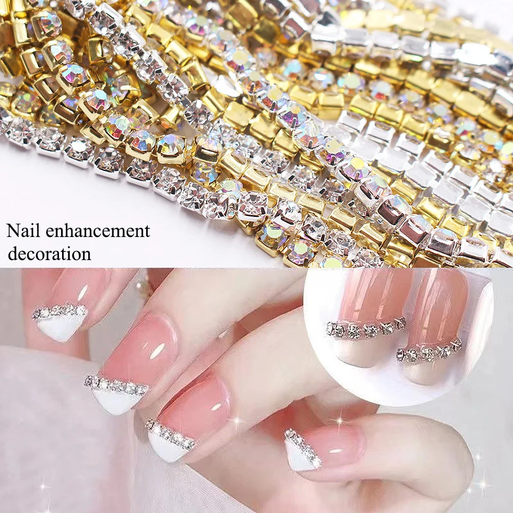 Блестящие стразы для одежды 5 метров