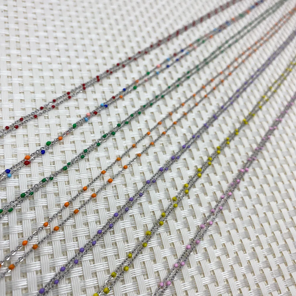 

1m A Classic Drop Ball Handmade Chain Boutique Necklace Stainless Steel Jewelry DIY Necklace Bracelet Jewelry Accessories 1mm