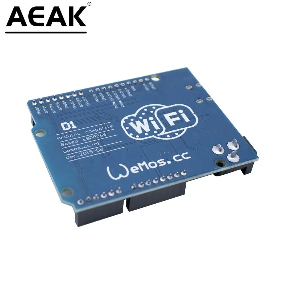 WeMos D1 UNO R3 CH340 ESP-12E CH340G Плата разработки Wi-Fi на базе ESP8266 Shield Smart Electronic PCB для Arduino