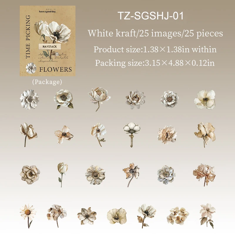 

Винтажная наклейка с цветочным пейзажем для скрапбукинга