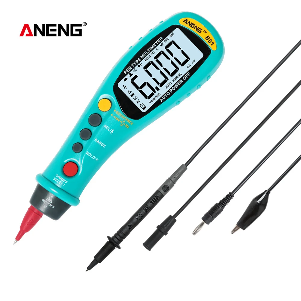 

ANENG B01 Digital Multimeter Pen Type Tool 6000 Counts Capacitor Tester Testers Be True Transistor Tester Smd Digital Meter