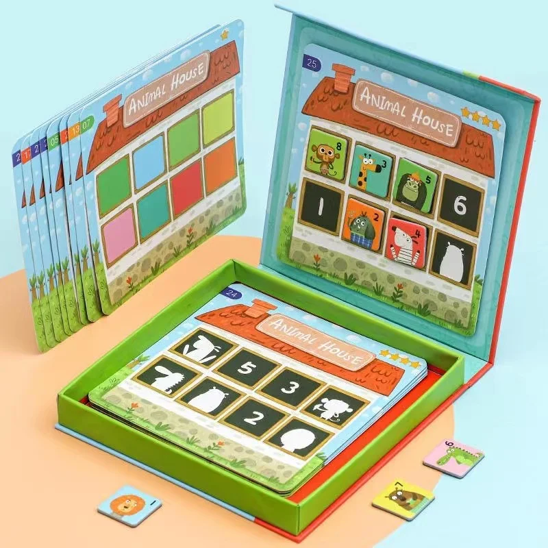

Magnets Jigsaw Puzzle Baby Toys Montessori Materials Shape Matching Board Games Educational Toys For Children Magnetic Tangram