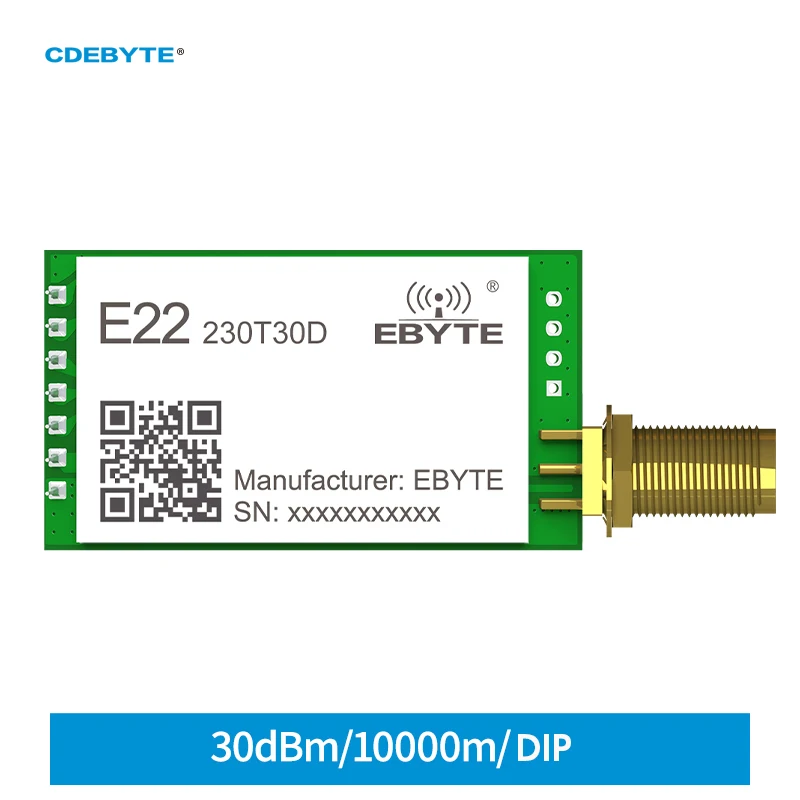 SX1262 LoRa беспроводной модуль CDEBYTE E22-230T30D 30dBm низкое энергопотребление на большие расстояния 10 км 220-236 МГц SMA-K DIP LoRa модуль
