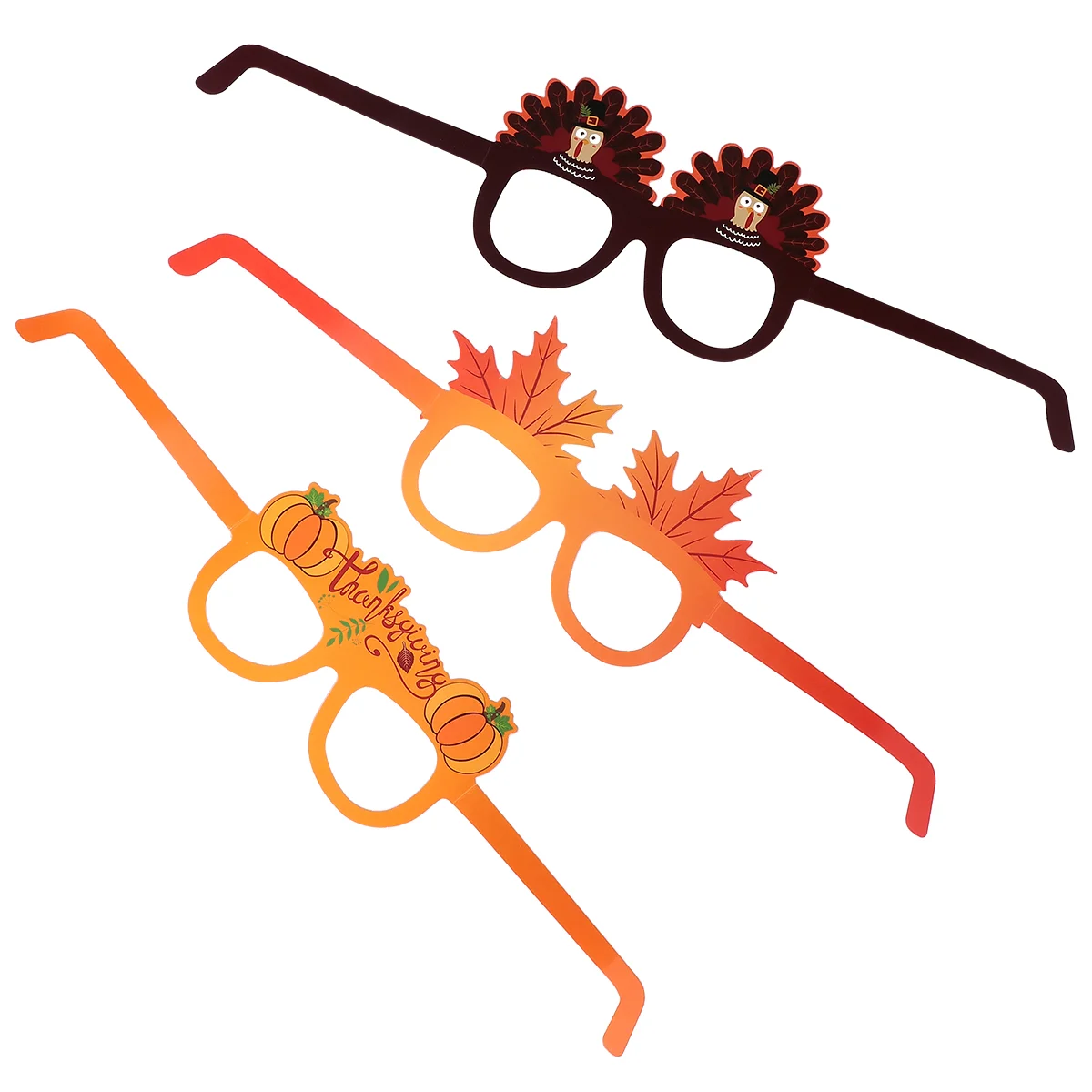 

9Pcs Paper Glasses Funny Portable Lightweight Paper Eyeglasses Paper Glasses Props Photo Props for Thanksgiving Party