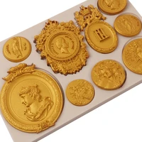 embossed angel seal silicone mold fondant biscuit candy chocolate epoxy resin molds diy homemade cake decorate kitchen tool