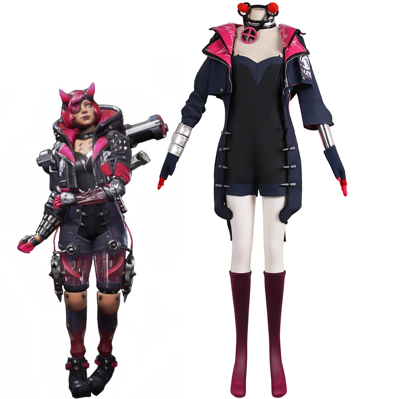 Game Apex legends WATTSON Cosplay Costumes Game Uniform With Jumpsuit And Coat Outfits Halloween Carnival Suit For Women Girls