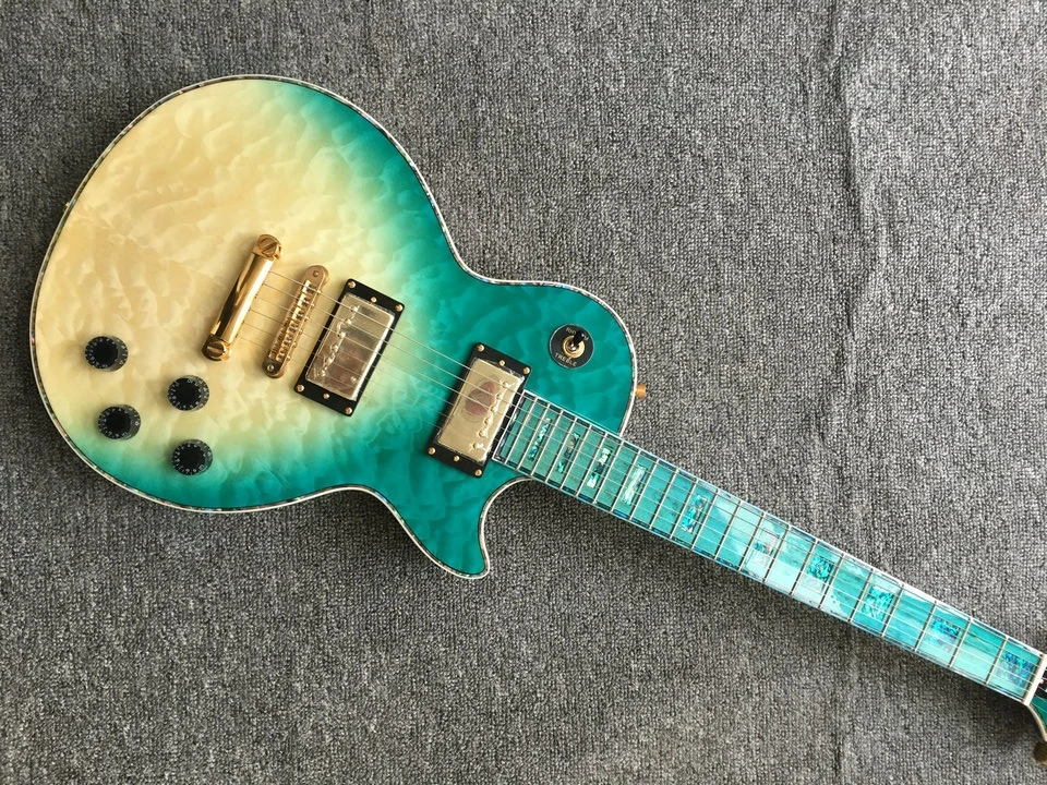 

Customized LP Randy Rhoads Custom milt Color abalone Logo Diamond Inlay Electric Guitar customized