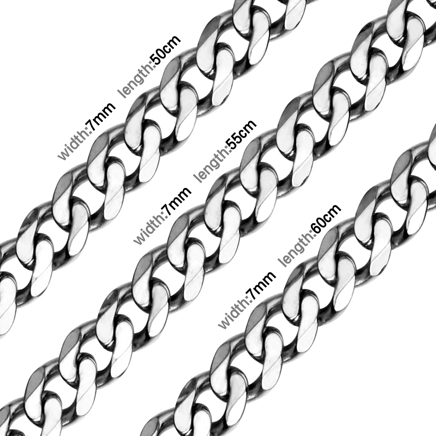 ASON 1 шт./лот мужское классическое ожерелье-цепочка из нержавеющей стали 316L