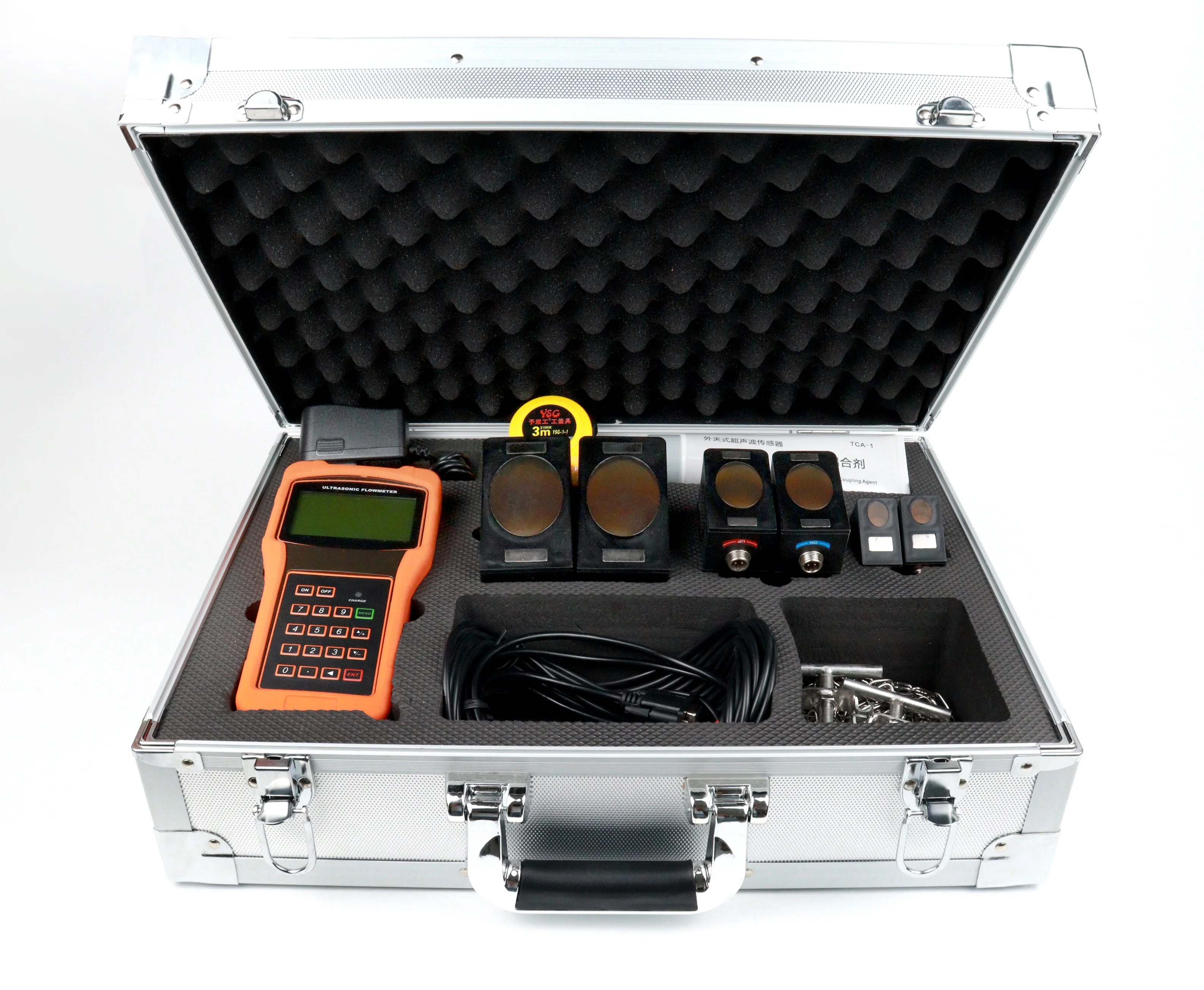 

IP68 liquid Ultrasonic flow meter for heat energy measurement dn100 portable type ultrasonic water flow meter