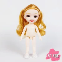 16cm bjd mini doll 13 movable joints 112 fashion nude doll 3d big eyes diy play house dress up toys childrens birthday gift