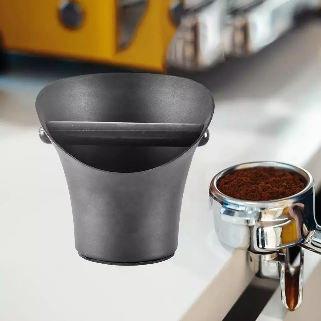 

Espresso Knock Box with Removable Knock Bar Coffee Grind Dump Bin Metal Espresso Dump Bin