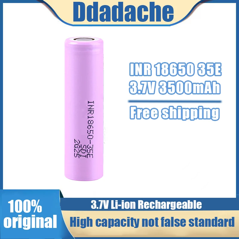 

1PCS Original INR18650 35E 3.7V 18650 3500mAh Lithium Rechargeable Battery 25A Discharge Electrical Tools Flashlight Battery