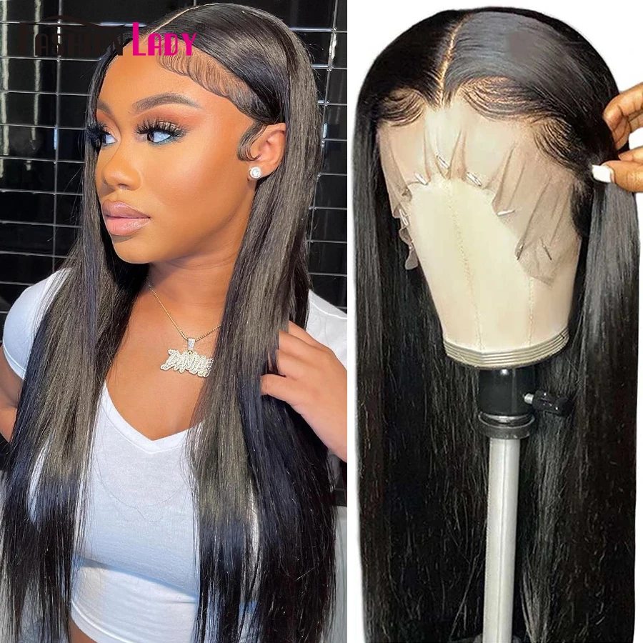 T part Lace Wig Human Hair 180 Density Peruvian Hair Wigs 13x1 6x1 Deep Part Lace Human Hair Wigs Pre Plucked For Women