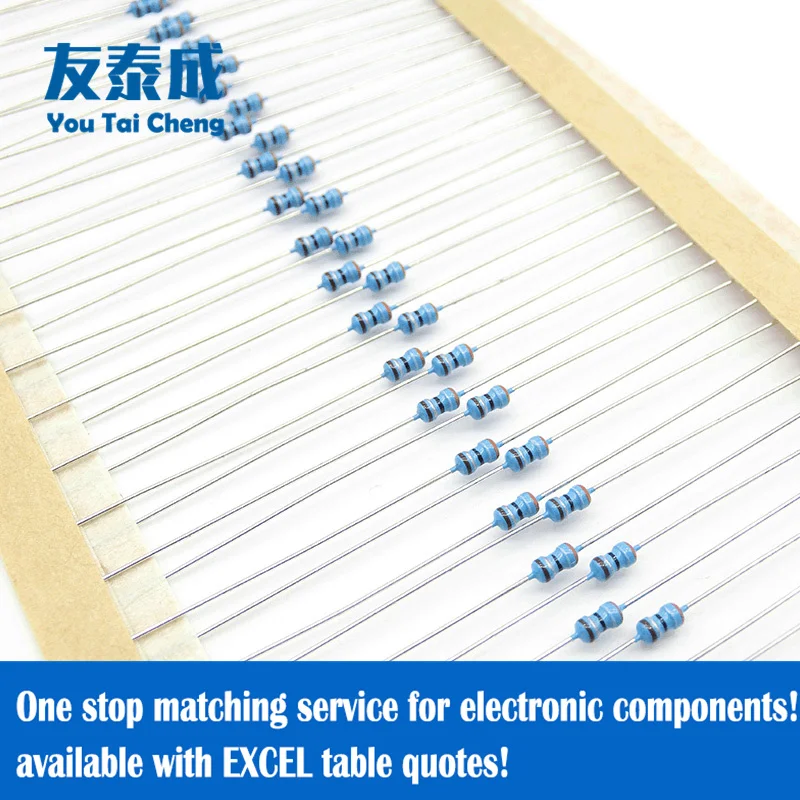 

50PCS DIP Low Resistance Value, Five Color Ring,Metal Film Resistor 1/6W,1/8W(0.125W) ±1% 0.43Ω 0.47Ω 0.5Ω 0.56Ω 0.62Ω 0.75Ω