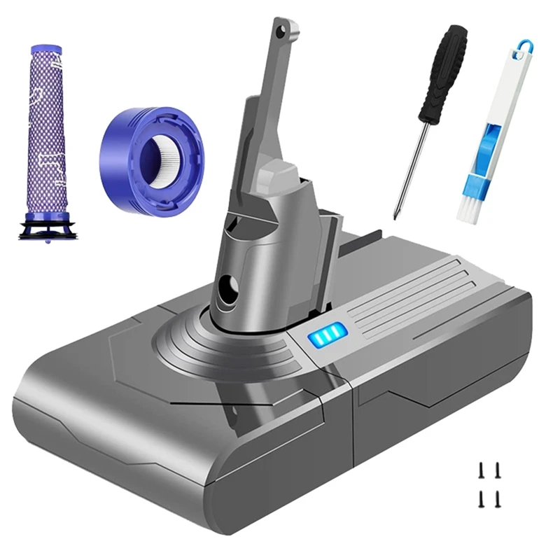 

21.6V V8 Battery Adapter+Filter Full Kit Replace for Dyson V8 Batteries V8 Absolute V8 Animal Vacuum Cleaner
