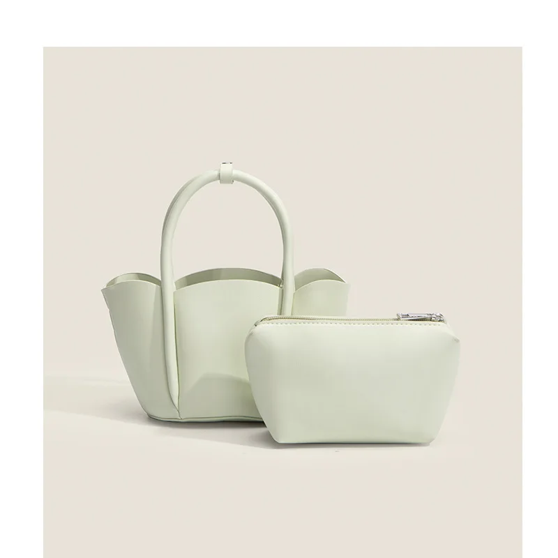 Women's Bag New Fashion niche Design Women's Bag Retro One Shoulder Crossbody Bag Portable Bucket Bag Petal Tote Bag Commuter