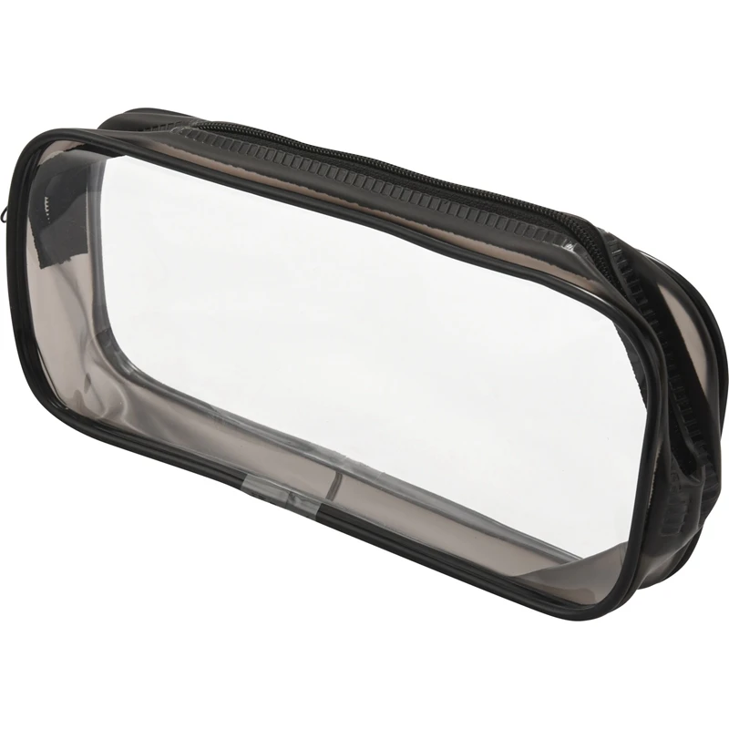 

6 Pieces Clear PVC Pen Pencil Case With Zipper, For School Office Stationery, Portable Transparent Pencil Bag Makeup Pouch