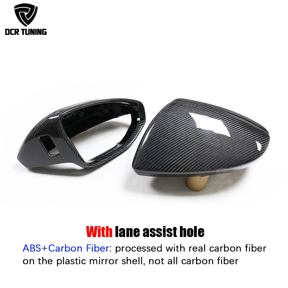 

Для Audi A6 S6 RS6 A7 RS7 A8 S8 C8 2019 - UP Замените боковое зеркало заднего вида из углеродного волокна, боковые колпачки с/без полотна в сборе