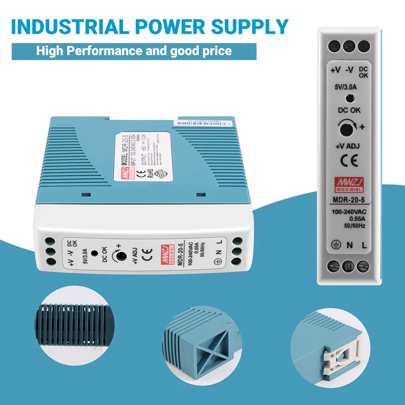 Блок питания на DIN-рейку 20 Вт регулятор напряжения с драйвером переменного тока