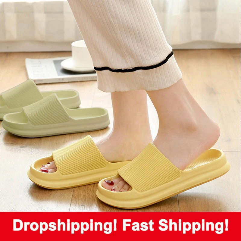 

Home Slippers Men And Women Summer Non-Slip Floor Flip Flops Indoor Family Unisex Bathroom Slippers Men Bath Hotel Sandals Shoes