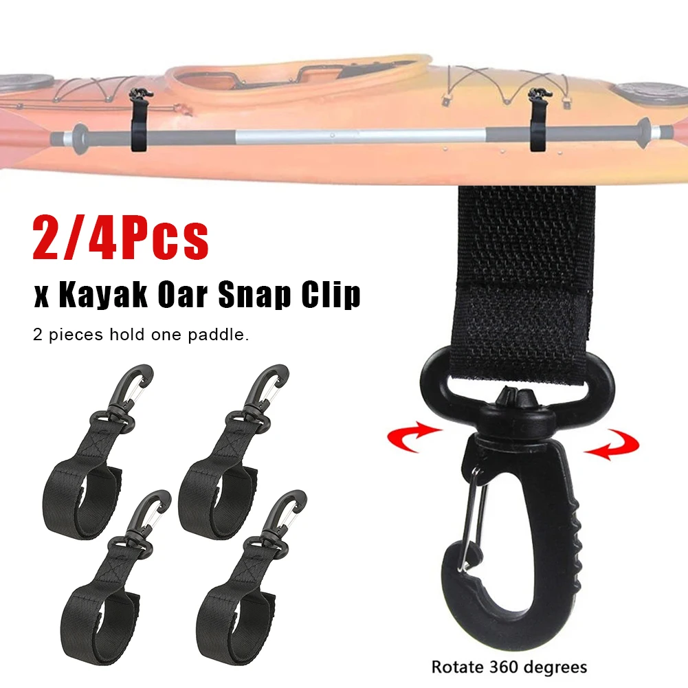 

2/4Pcs Kayak Paddle Keeper Oar Webbing Strap Holder Snap Clip Adjustable Boat Paddle Clip for SUP Paddleboard Inflatable Boat