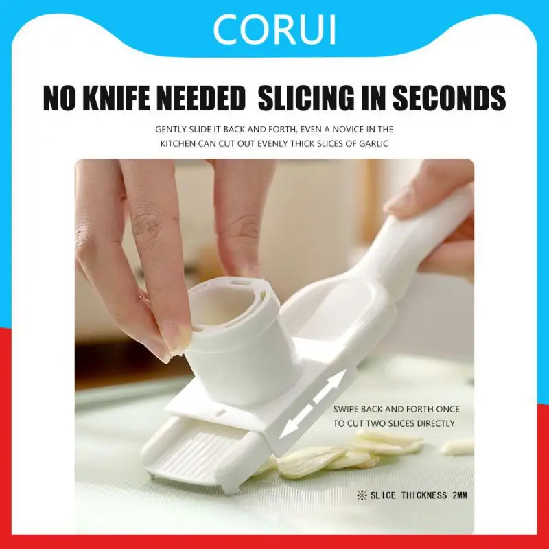 

2/4/5PCS Multifunction 2 In 1 Cutter Garlic Slicer Portable Ginger Slicing Grinding Tool Sharp Knife Garlic Grinding Tool