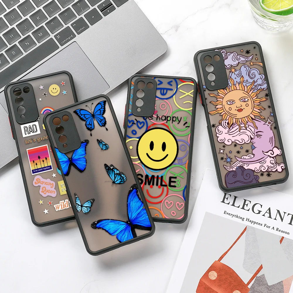 P30 Pro Case for Huawei P40 Lite Case Flower Cover Honor 50 70 9x 8X X8 20 Y6 Y9 Prime 2019 P Smart 2021 Nova 5T P20 Pro Funda
